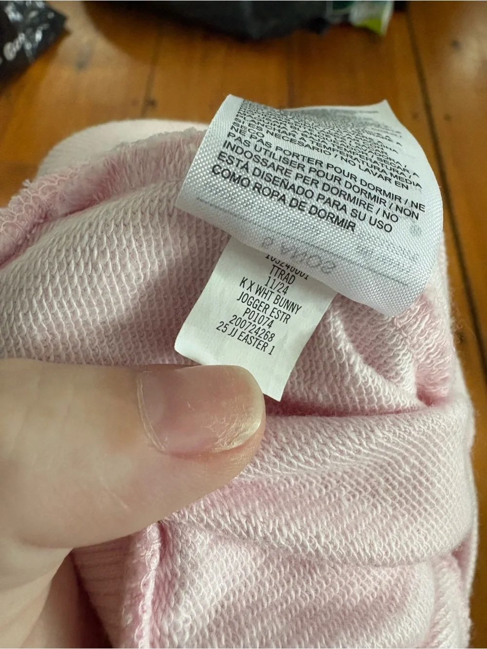 Janie and Jack SET - Pink Bunny Toile Collared Sweatshirt and Jogger, Size 5 Yr
